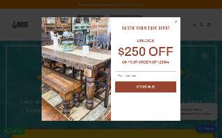Rustic Furniture Depot of Prosper website