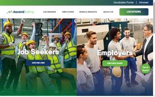 Ascend Staffing of Richardson website