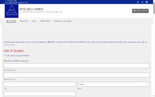 DFW Delivered website