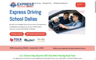 Express Driving School Dallas website