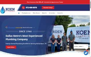 Koen Plumbing, Inc. website