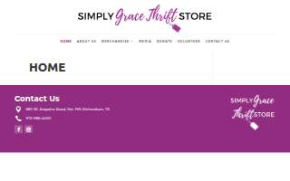 Simply Grace Thrift Store website