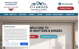 Starwood Distributors dba Starwood Shutters & Shades website