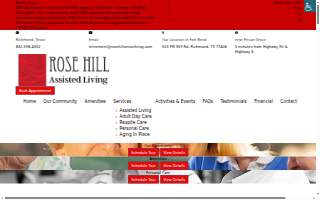 Rose Hill Senior Living website