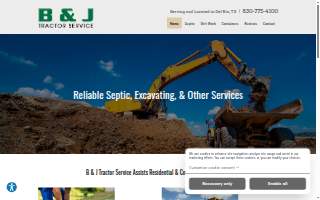 B & J Tractor Service website