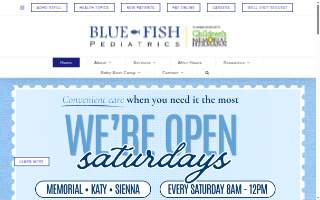 Blue Fish Pediatrics Sugar Land website