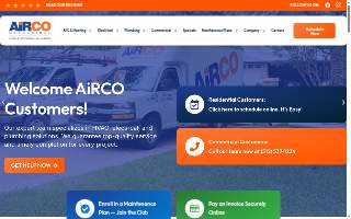 AiRCO Air Conditioning, Electrical and Plumbing website