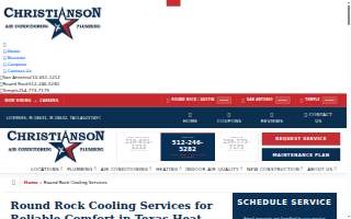 Christianson Air Conditioning and Plumbing website
