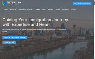 Ghoshal Law PLLC website