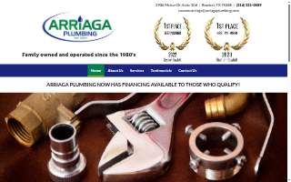 Arriaga Plumbing website
