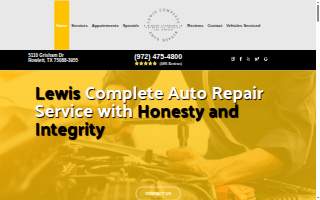 Lewis Complete Auto Repair website