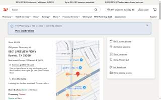 Walgreens Pharmacy website