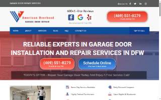 American Overhead Garage Door Repair website