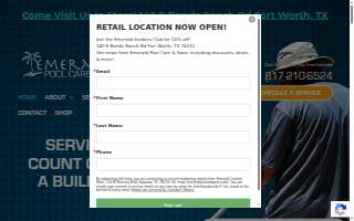 Emerald Pool Care website