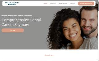 Fossil Ranch Dental & Orthodontics website