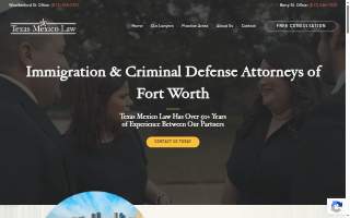Texas Mexico Law, Immigration Attorneys of Saginaw website