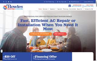 San Angelo HVAC Cooling Service website