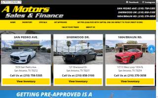 A Motors Sales and Finance website