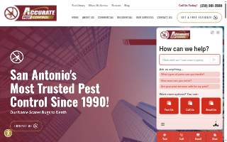 Accurate Pest Control website