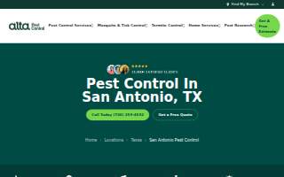 Alta Pest Control of San Antonio website