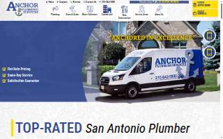 Anchor Plumbing Services of San Antonio website