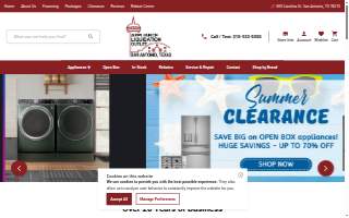 Appliance Liquidation Outlet of San Antonio website