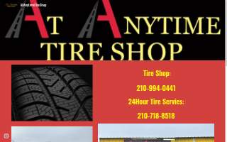 At Anytime Tire Shop website