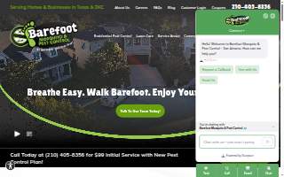 Barefoot Mosquito & Pest Control - San Antonio TX website