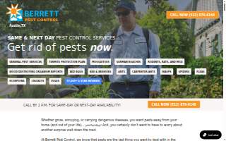 Berrett Pest Control of San Antonio website