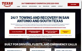 Texas Towing website