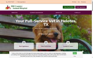 Hill Country Animal Hospital website