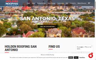 Holden Roofing San Antonio website