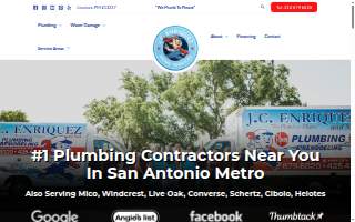 J.C. Enriquez Plumbing, Heating & Cooling website