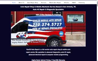 Kool2U Auto Repair Service website