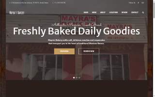 Mayra's Bakery website