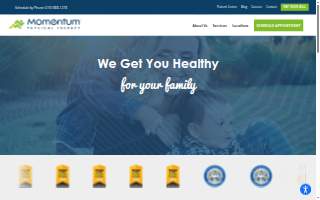 Momentum Physical Therapy website