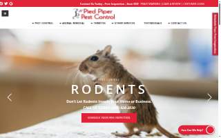 Pied Piper Pest Control website
