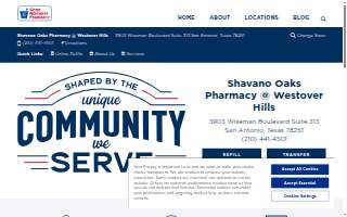 Shavano Oaks Pharmacy @ Westover Hills website