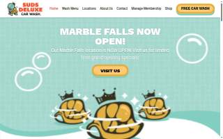 Suds Deluxe Car Wash of Sugar Land website
