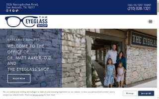 The Eyeglass Shop website