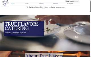 True Flavors Catering website