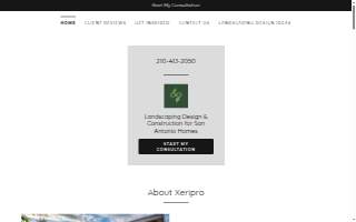 XeriPro Landscaping Design & Construction website