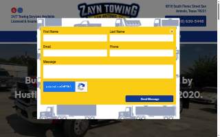 Zayn Towing website