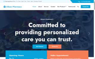 Zikam Neighborhood Pharmacy website