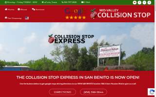 The Collision Stop Express website