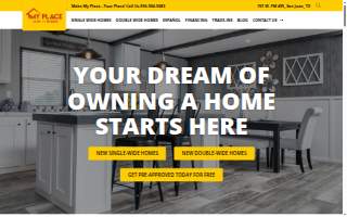 MY PLACE Mobile Homes website