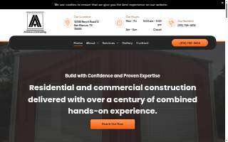 Anderson Contracting website