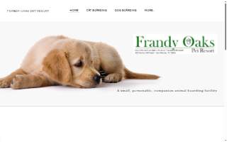 Frandy Oaks Pet Resort website