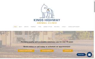 Kings Highway Animal Clinic website