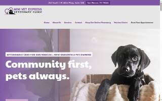 Mini Vet Express Veterinary Clinic website